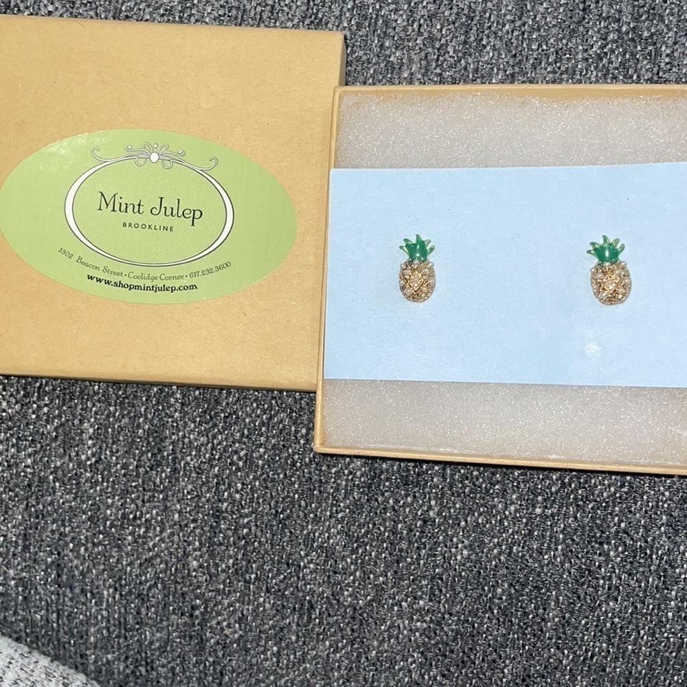 Mint julep pineapple earrings​​​​​​​​